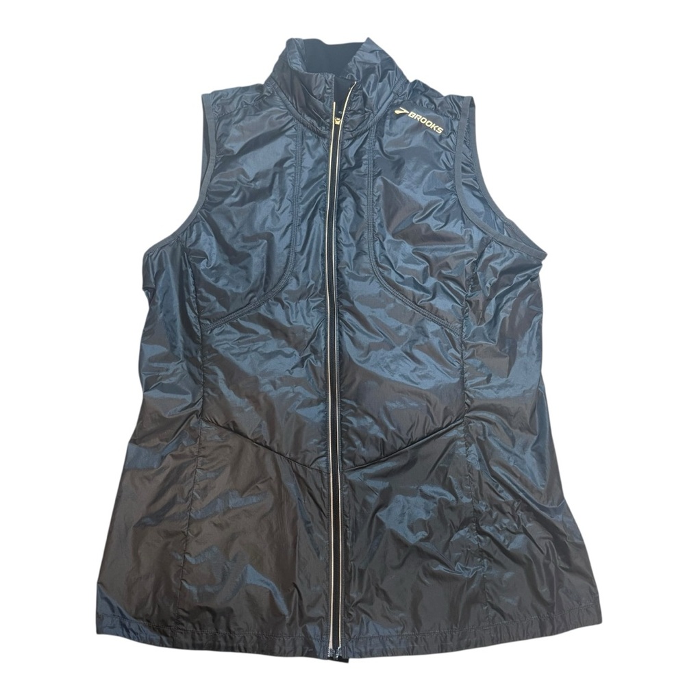 Brooks Shelter Running vest women’s MEDIUM gray reflective athleisure